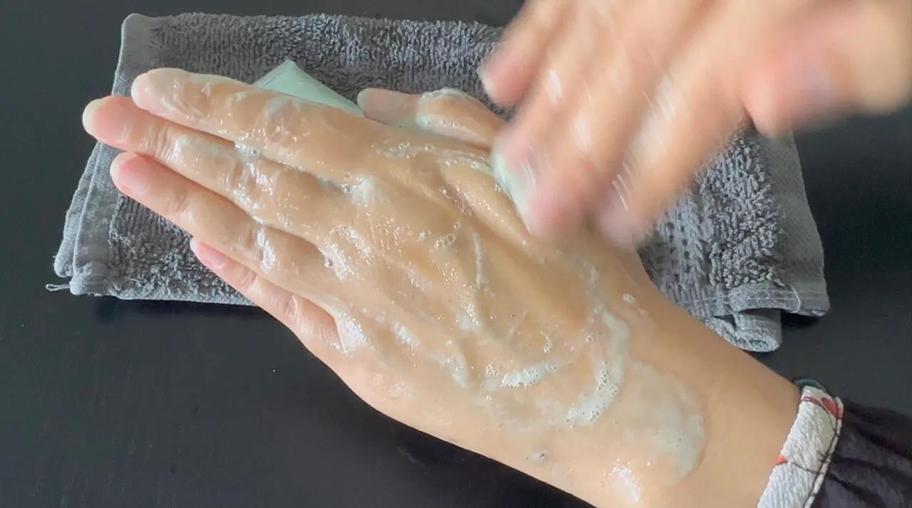 Pumice and Lactic Acid Scrub — step 2