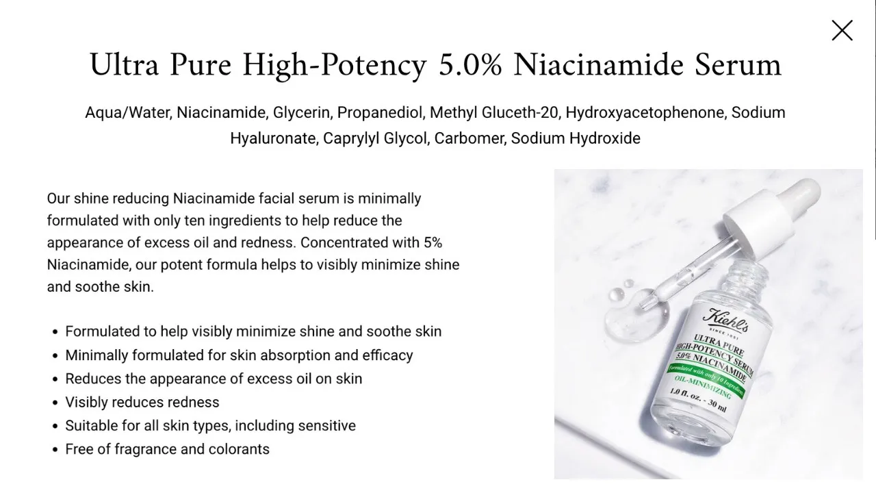 Niacinamide Face Serum — step 1