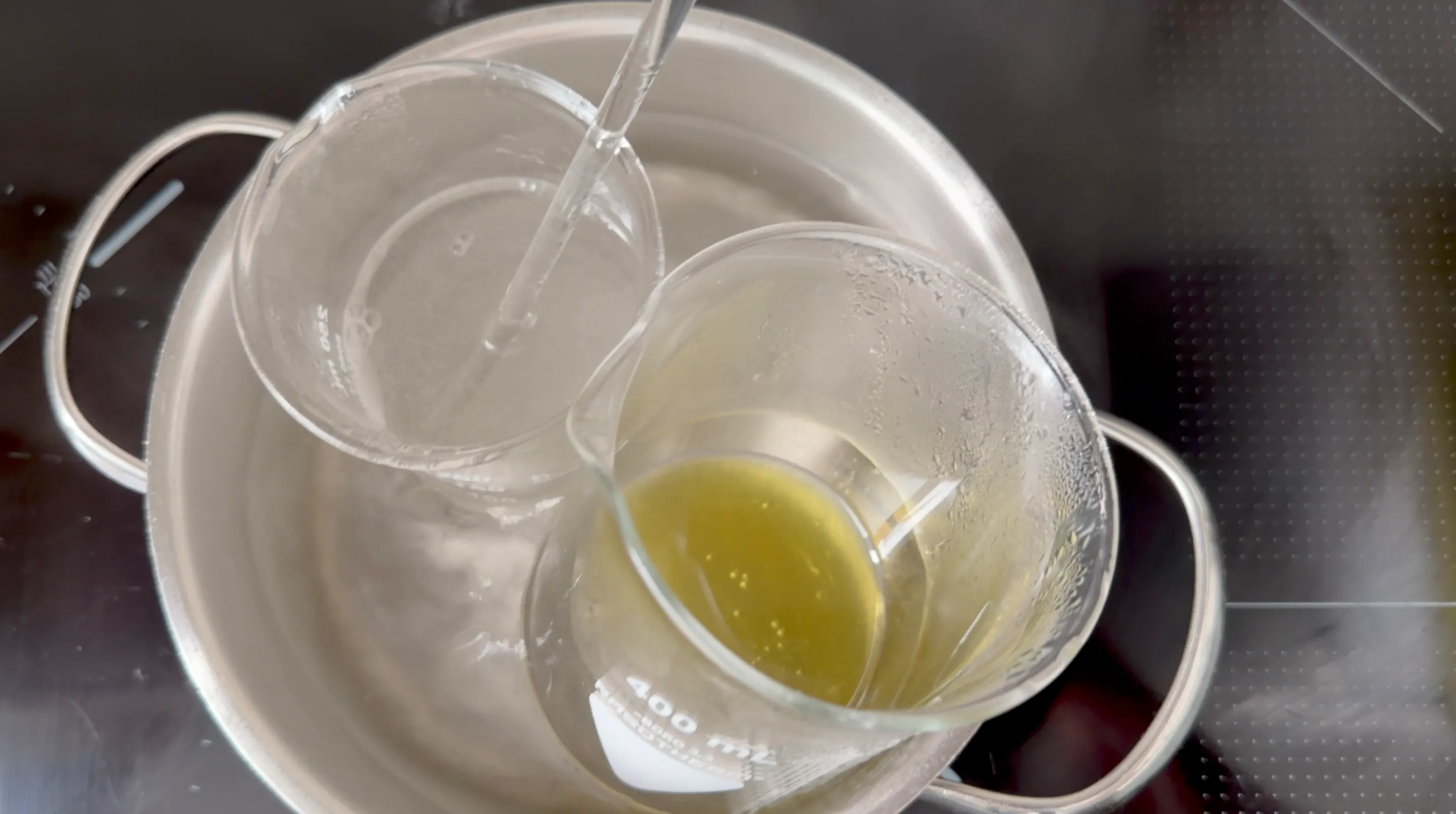 Blue Tansy & Cucumber Calming Face Cream — making the cream