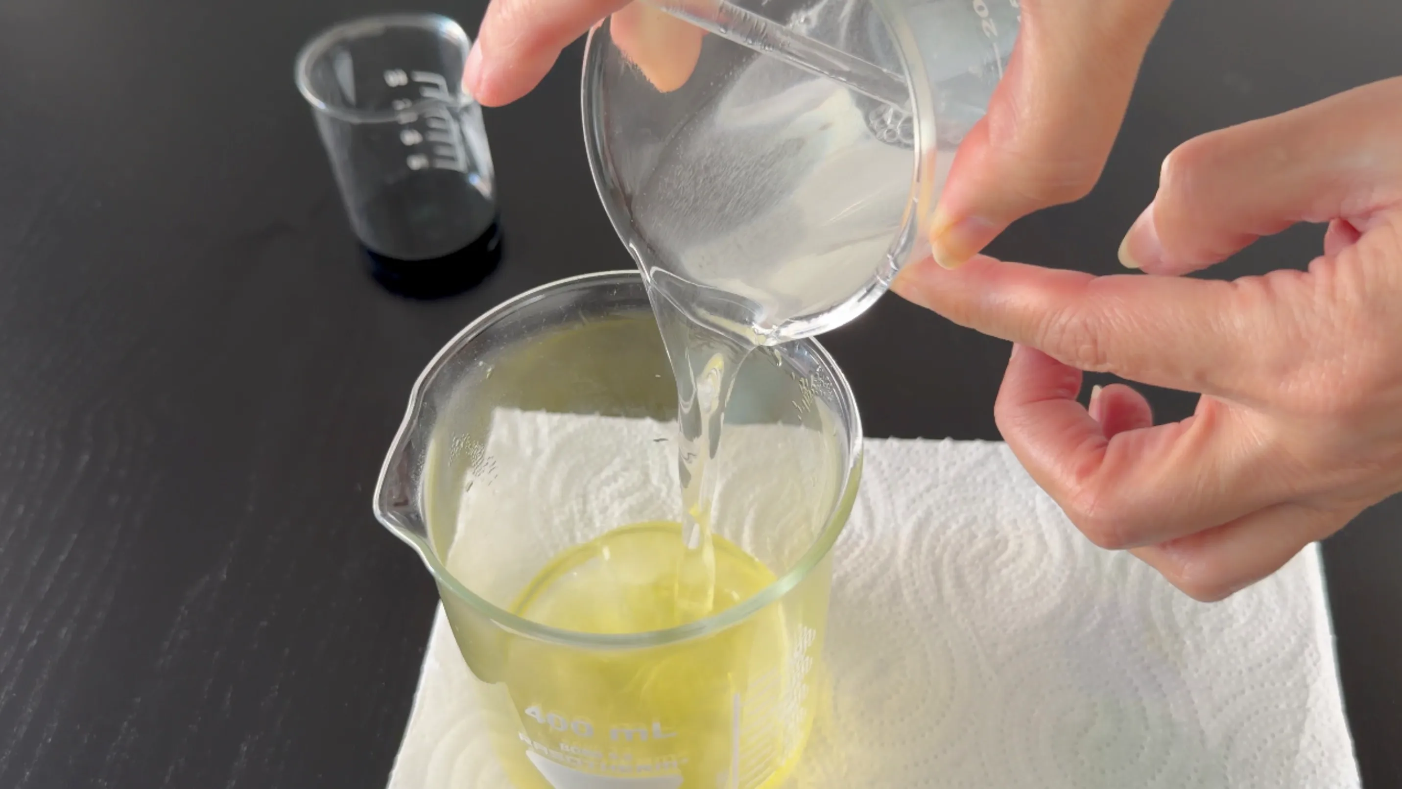 Blue Tansy & Cucumber Calming Face Cream — making the cream