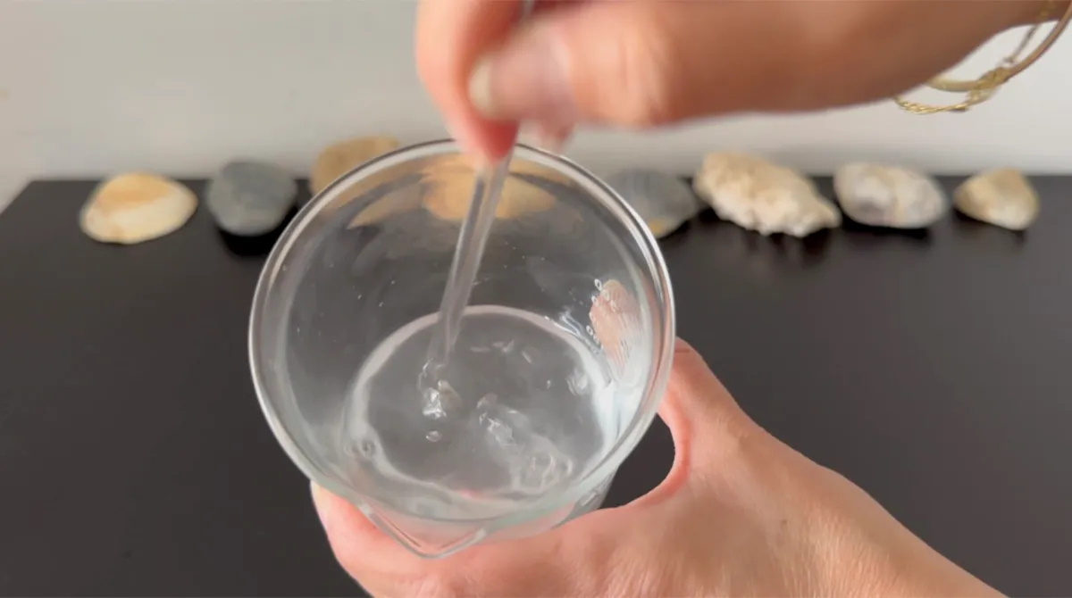 Stirring EDTA into water